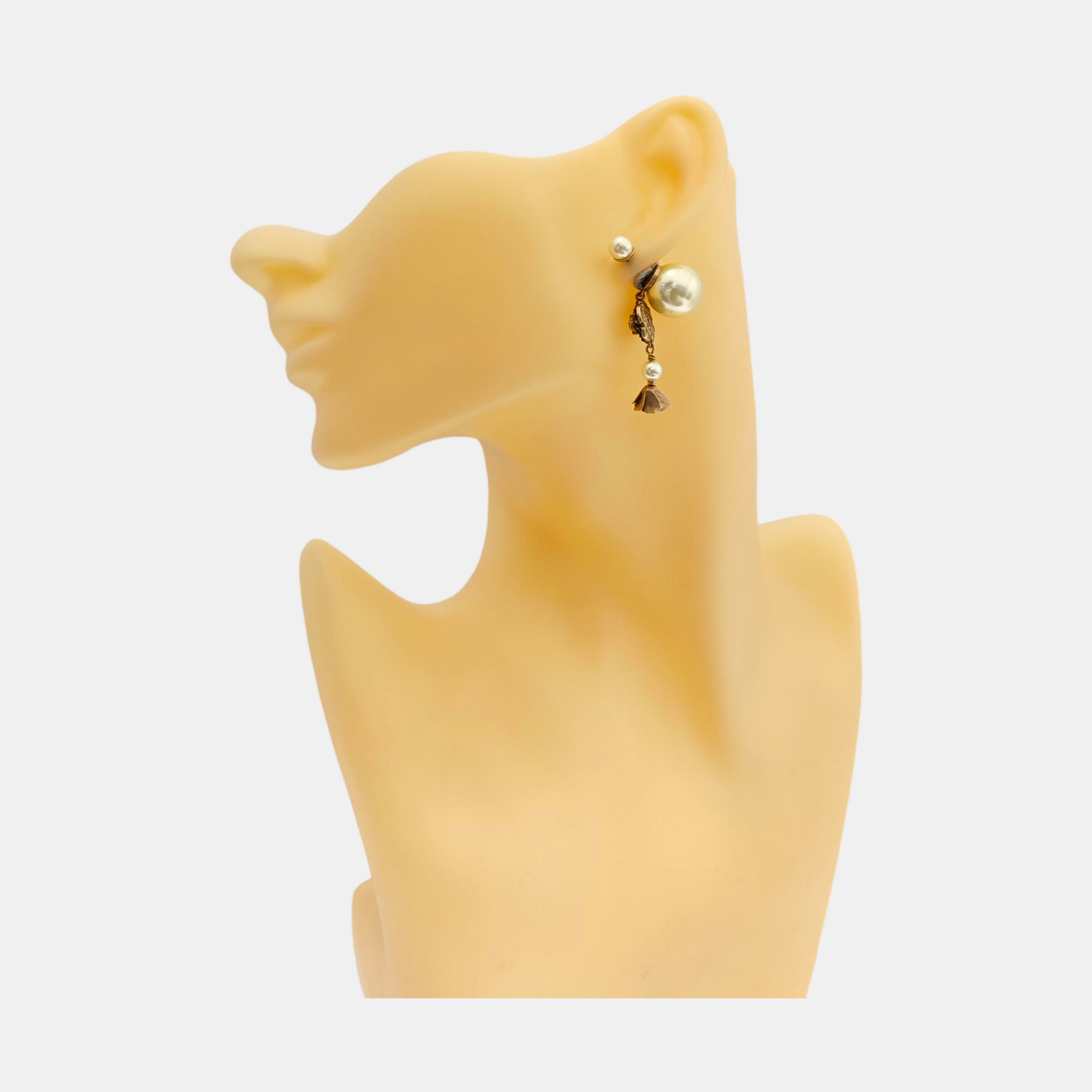 Metal White Stud Earrings