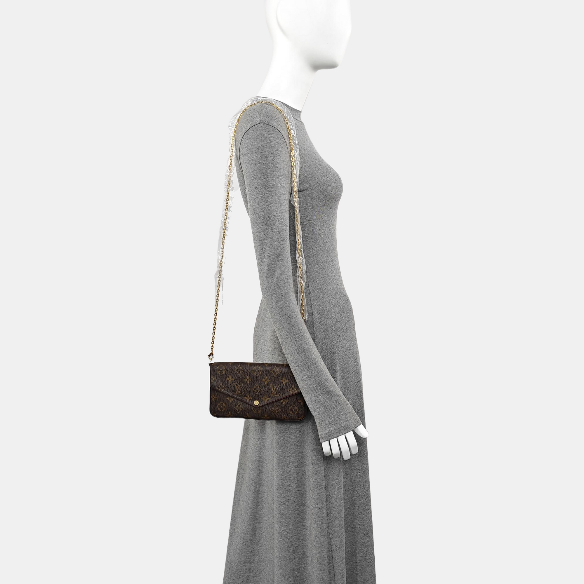 FÉLICIE Monogram Coated Canvas Brown