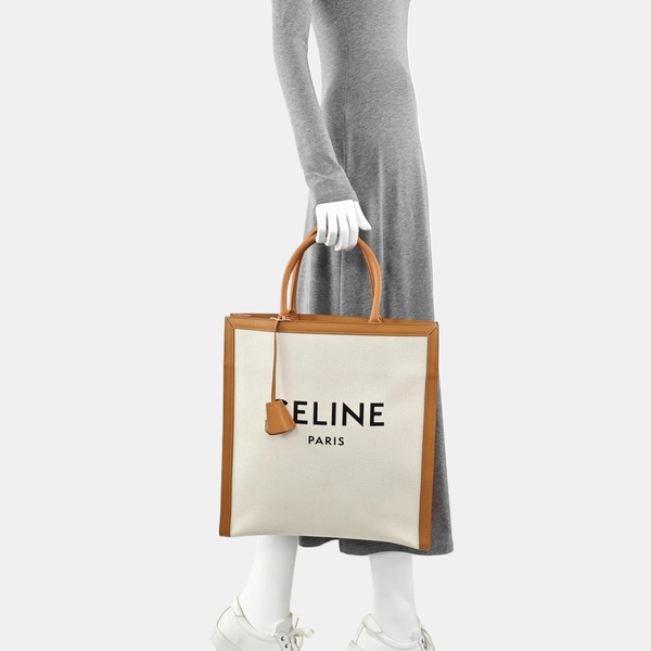 CABAS CELINE Medium Fabric White