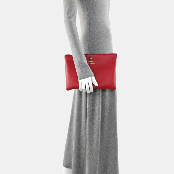 Calfskin Clutch Red