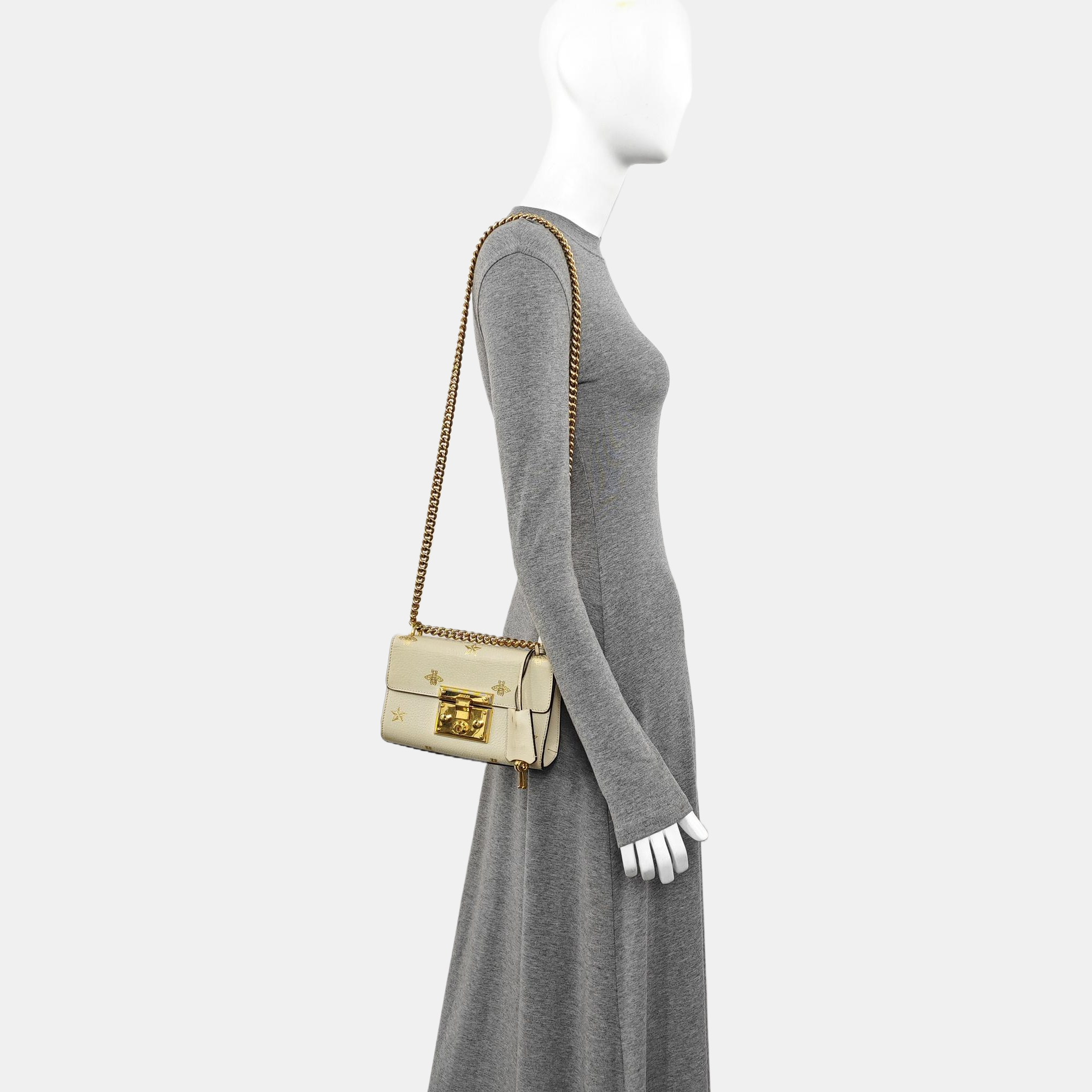 Padlock Small Calfskin White