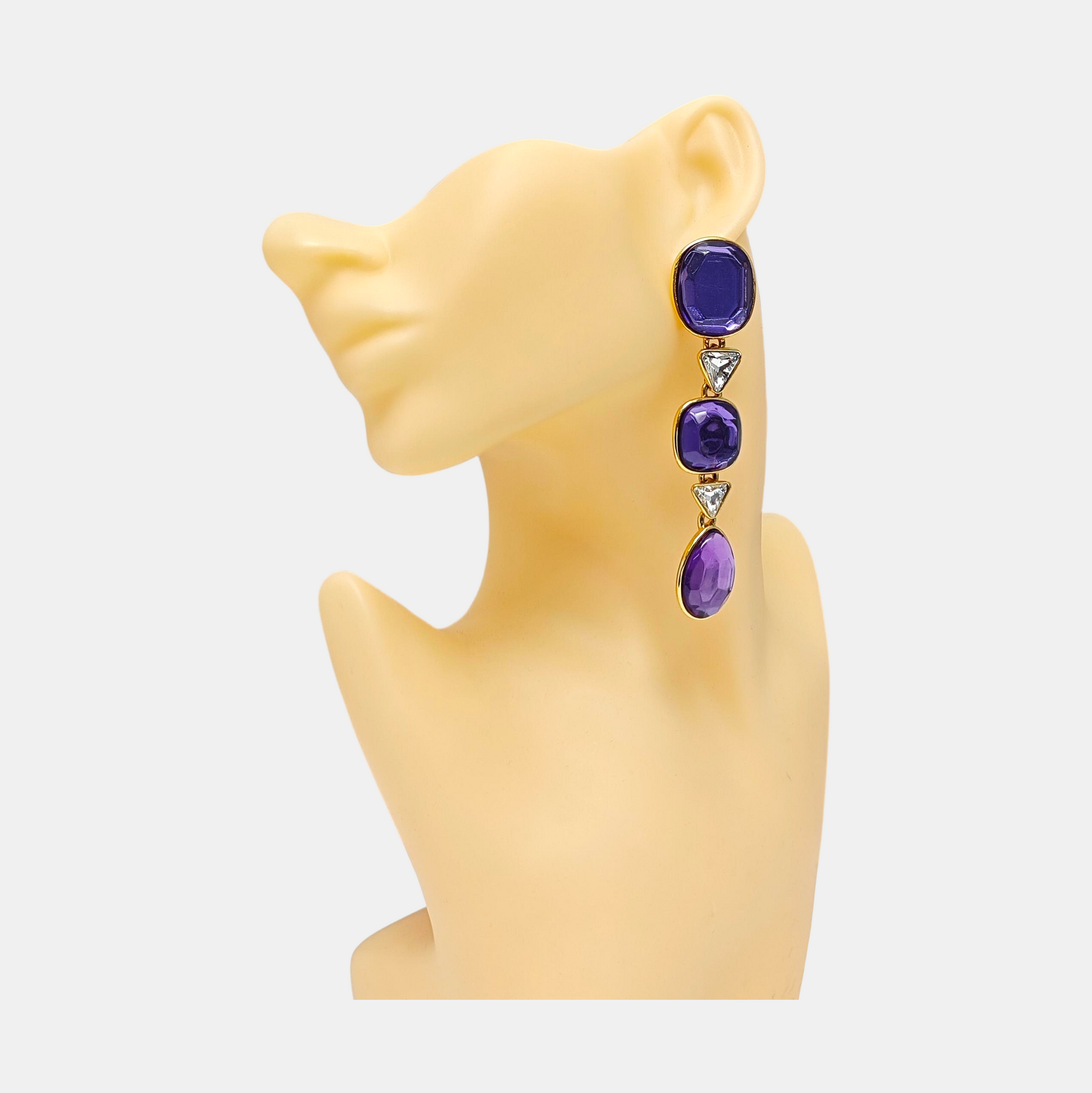 Metal Gold Clip On Earrings
