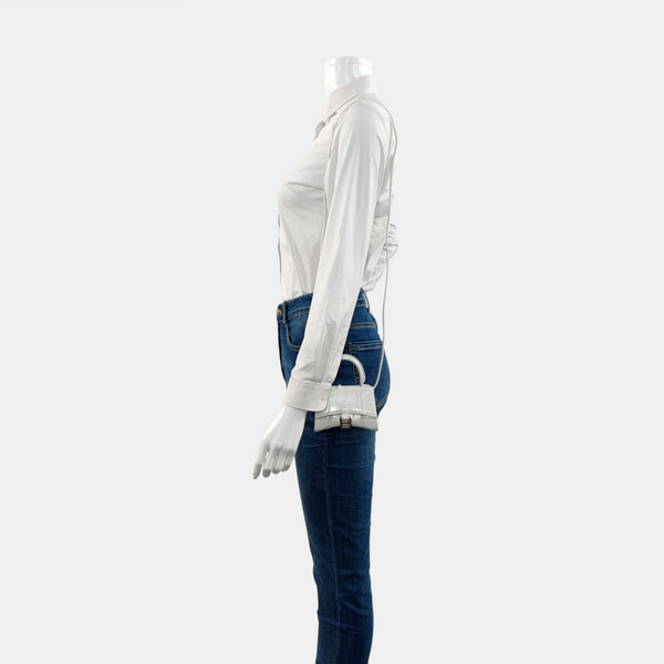 Hourglass Mini Calfskin White