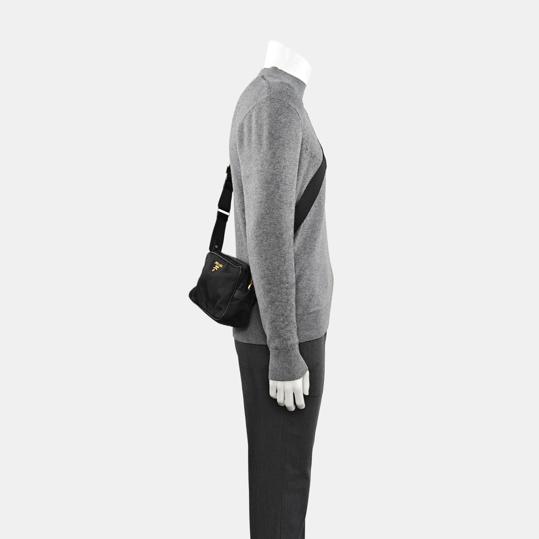 Nylon Shoulder Bag Black