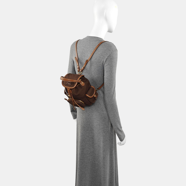 Fabric Backpack Brown