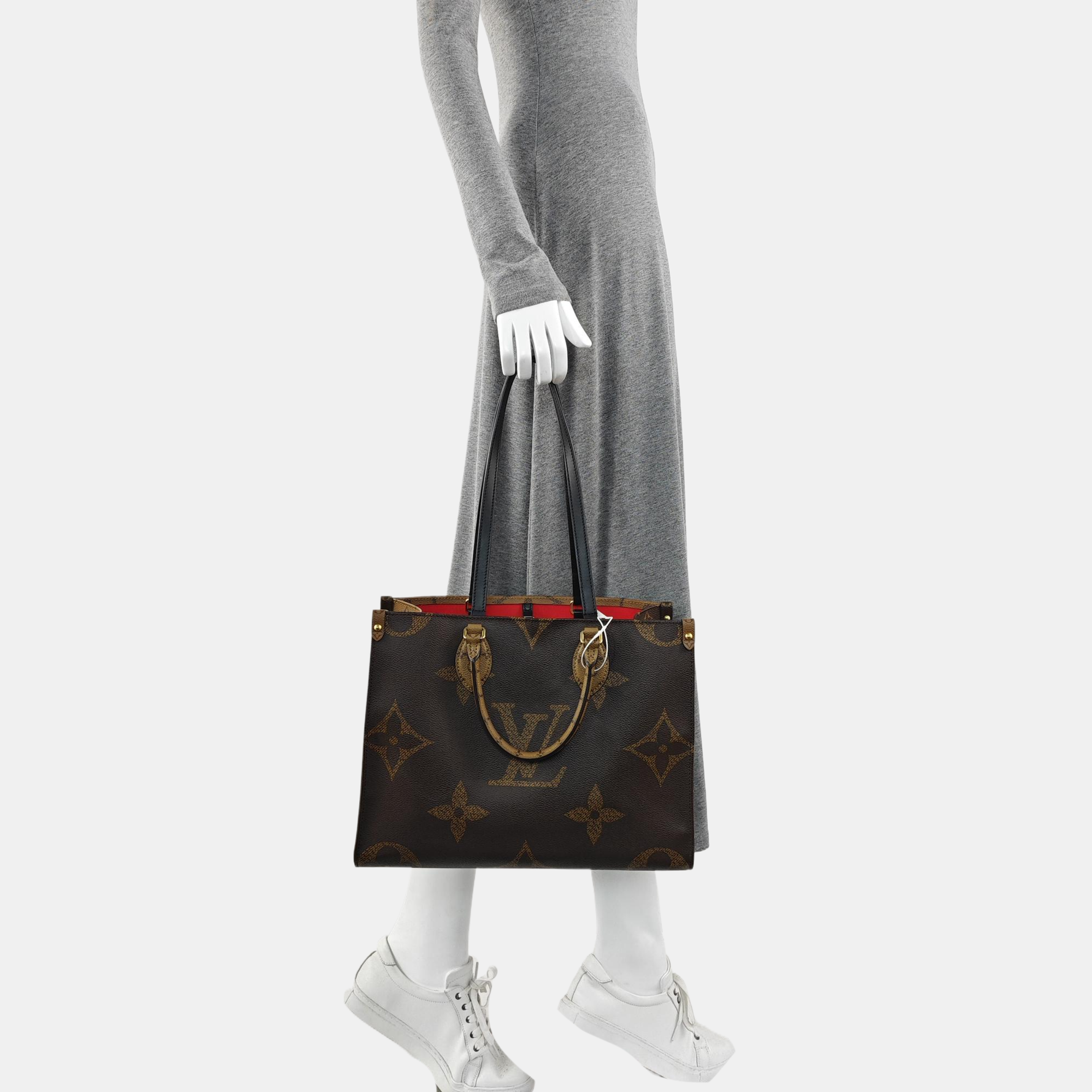 ONTHEGO MM Monogram Coated Canvas Brown