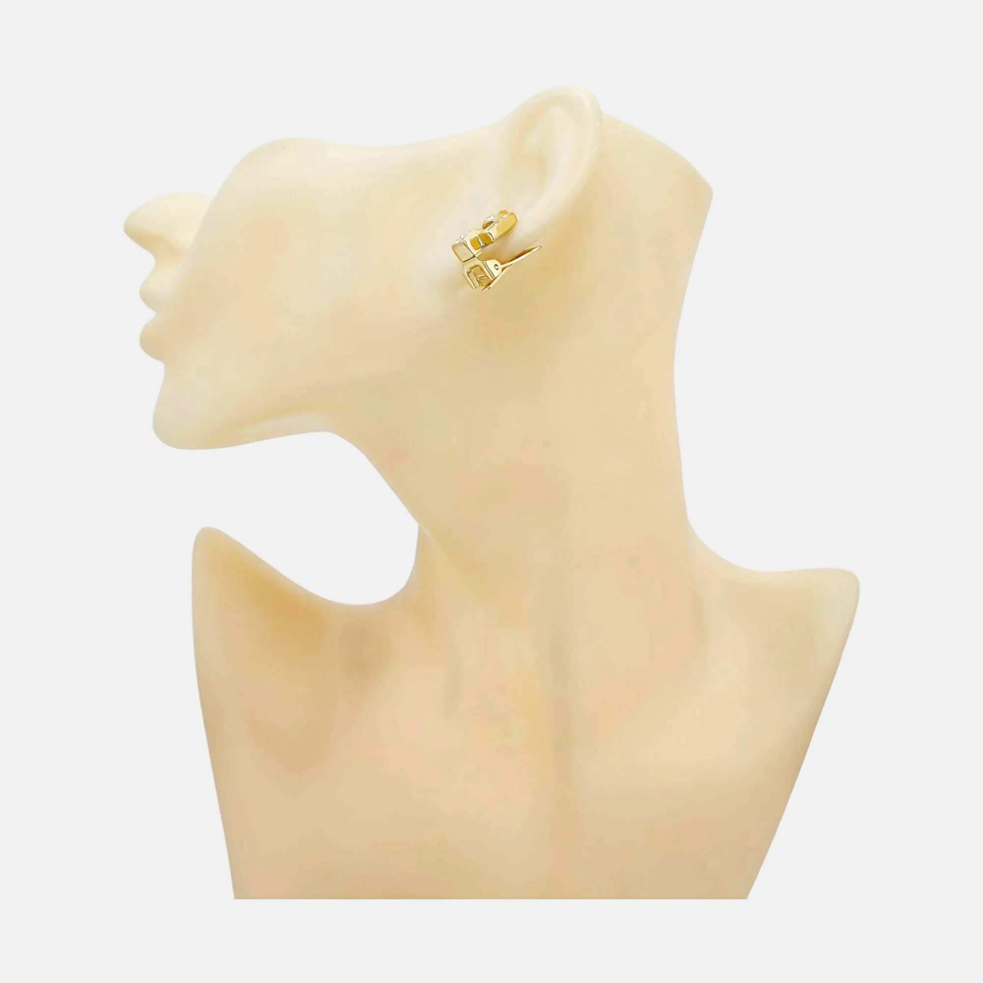 Metal Gold Clip On Earrings