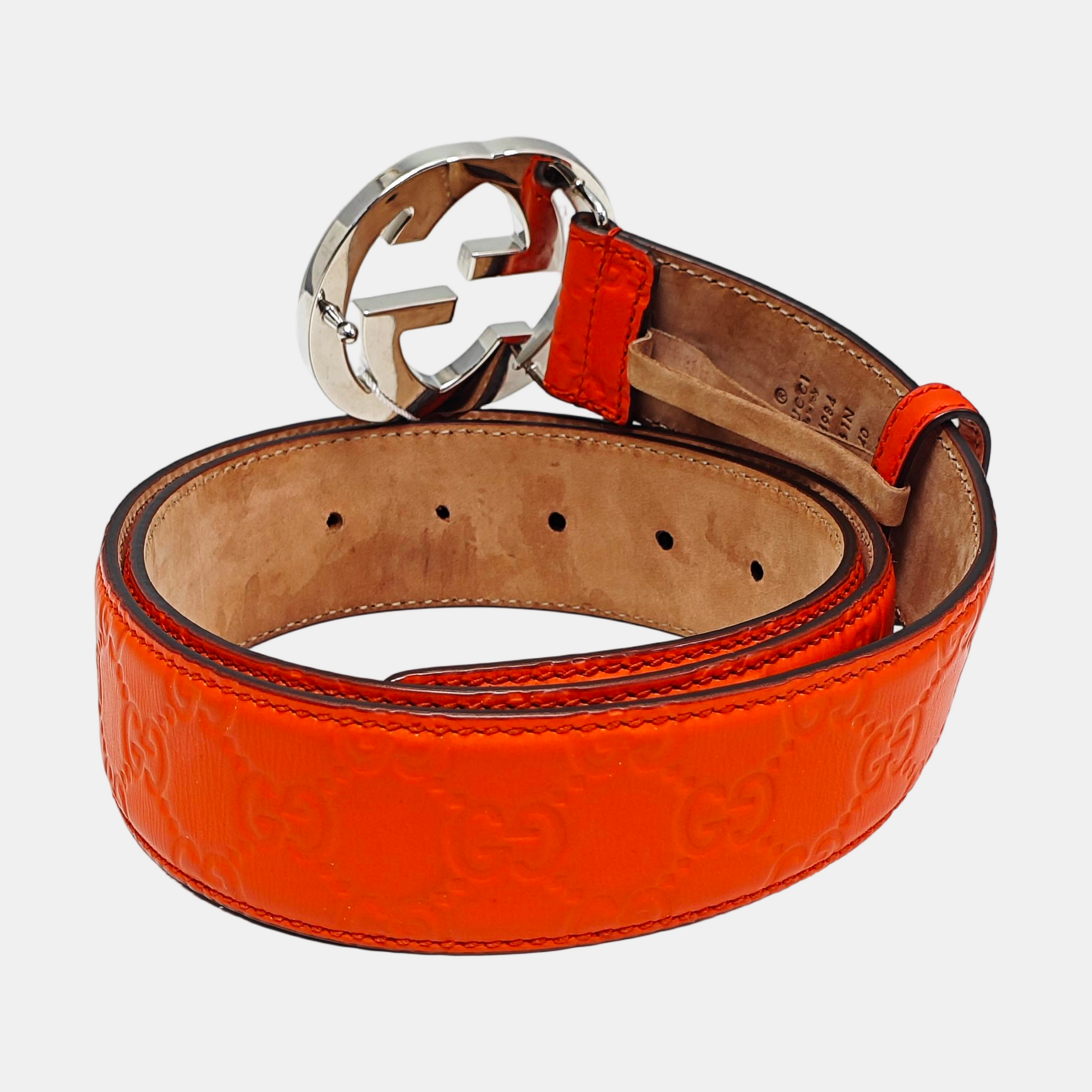 Leather Belt Orange