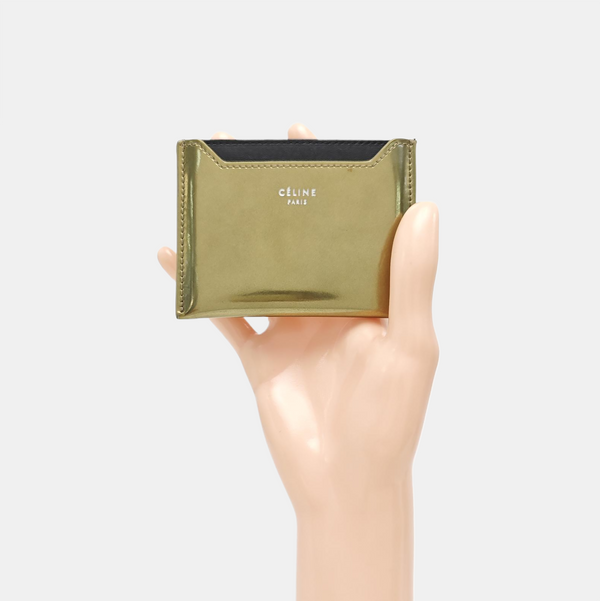 Patent Leather Card Holder Yellow