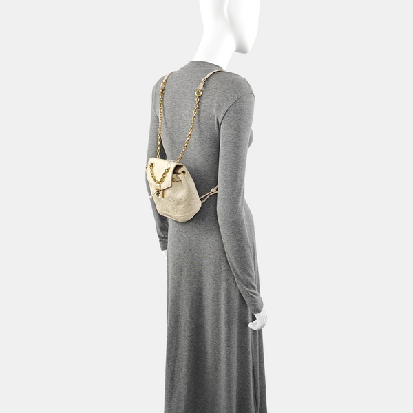 NOÉ Mini Monogram Calfskin Beige