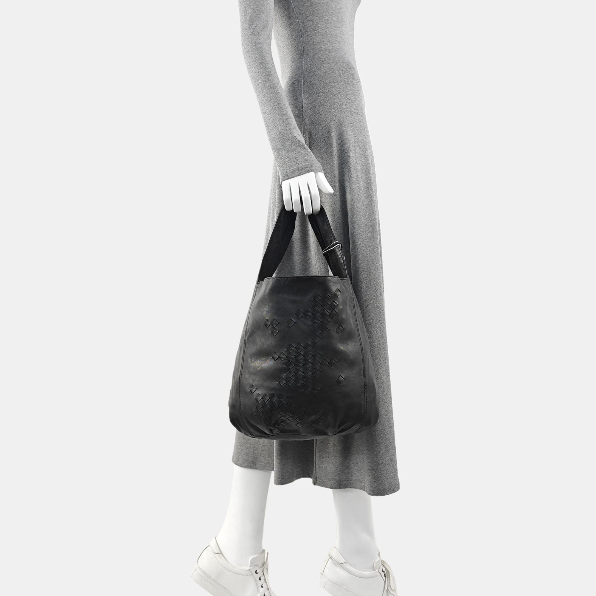 Calfskin Shoulder Bag Black