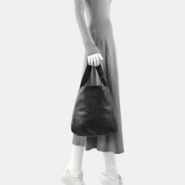 Calfskin Shoulder Bag Black