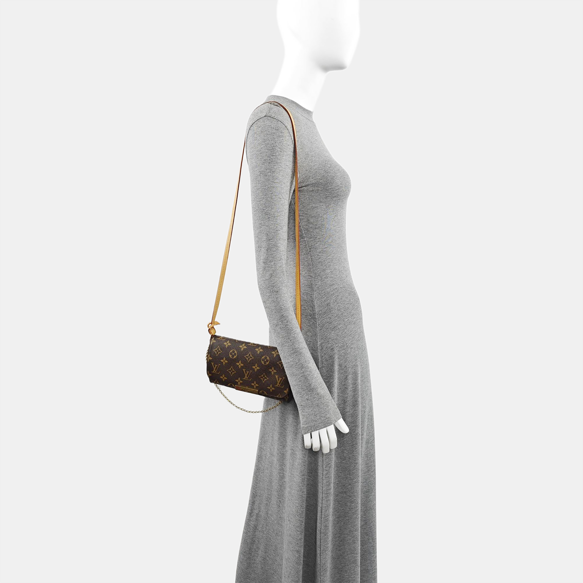 FAVORITE PM Monogram Coated Canvas Brown