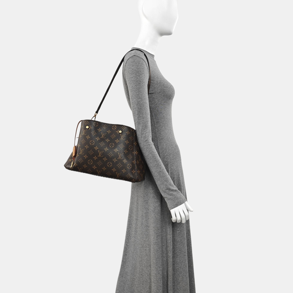 MONTAIGNE Monogram Coated Canvas Brown