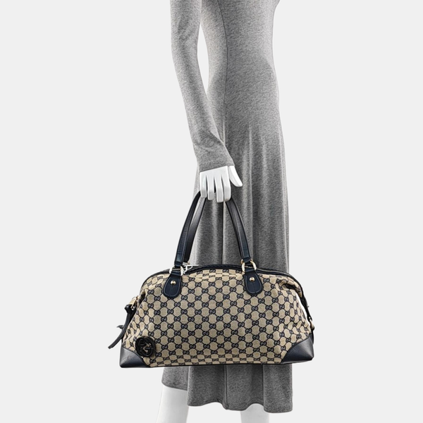 Monogram Canvas Top Handle Bag Beige