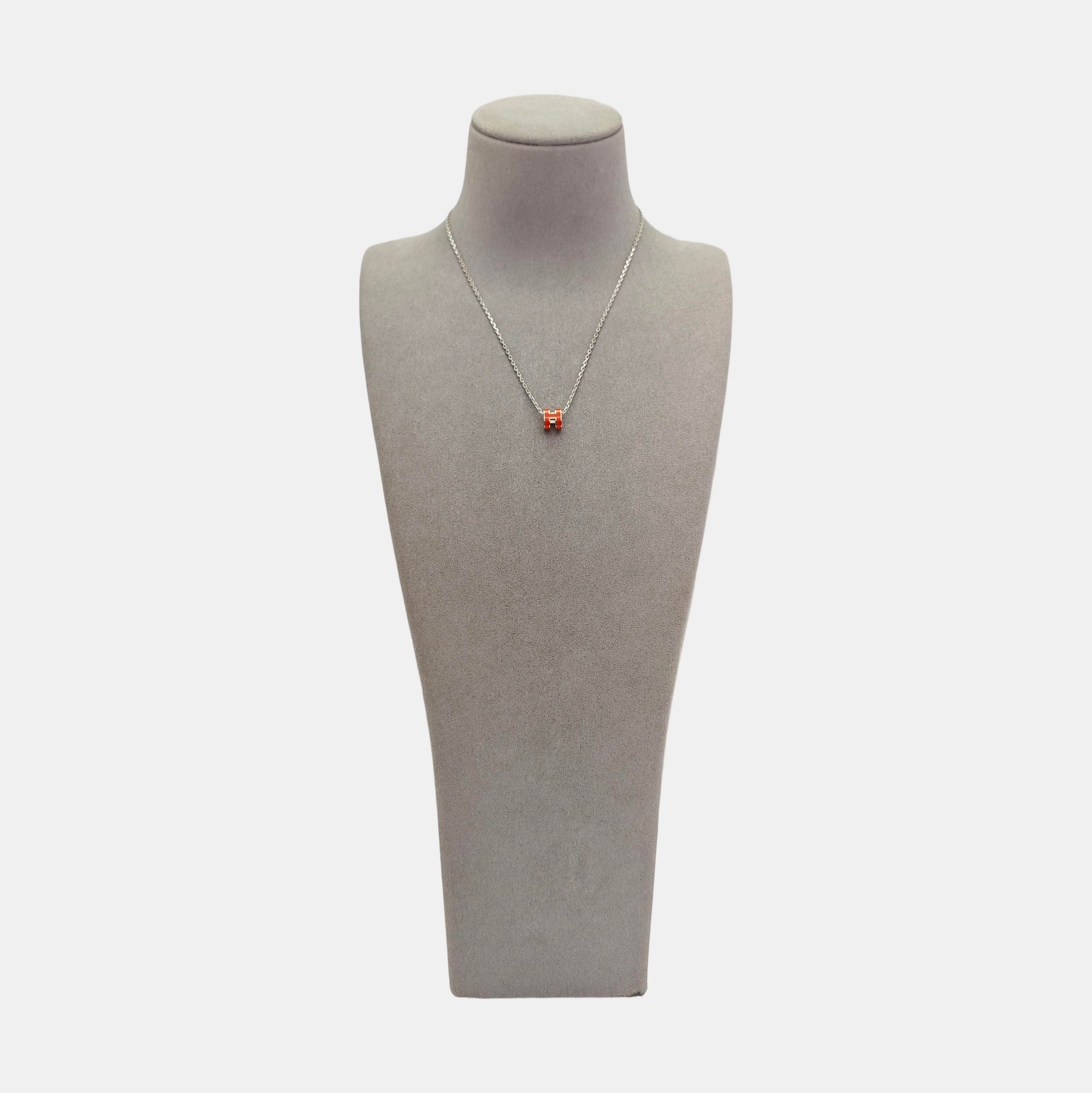 Pop H Metal Silver Necklace