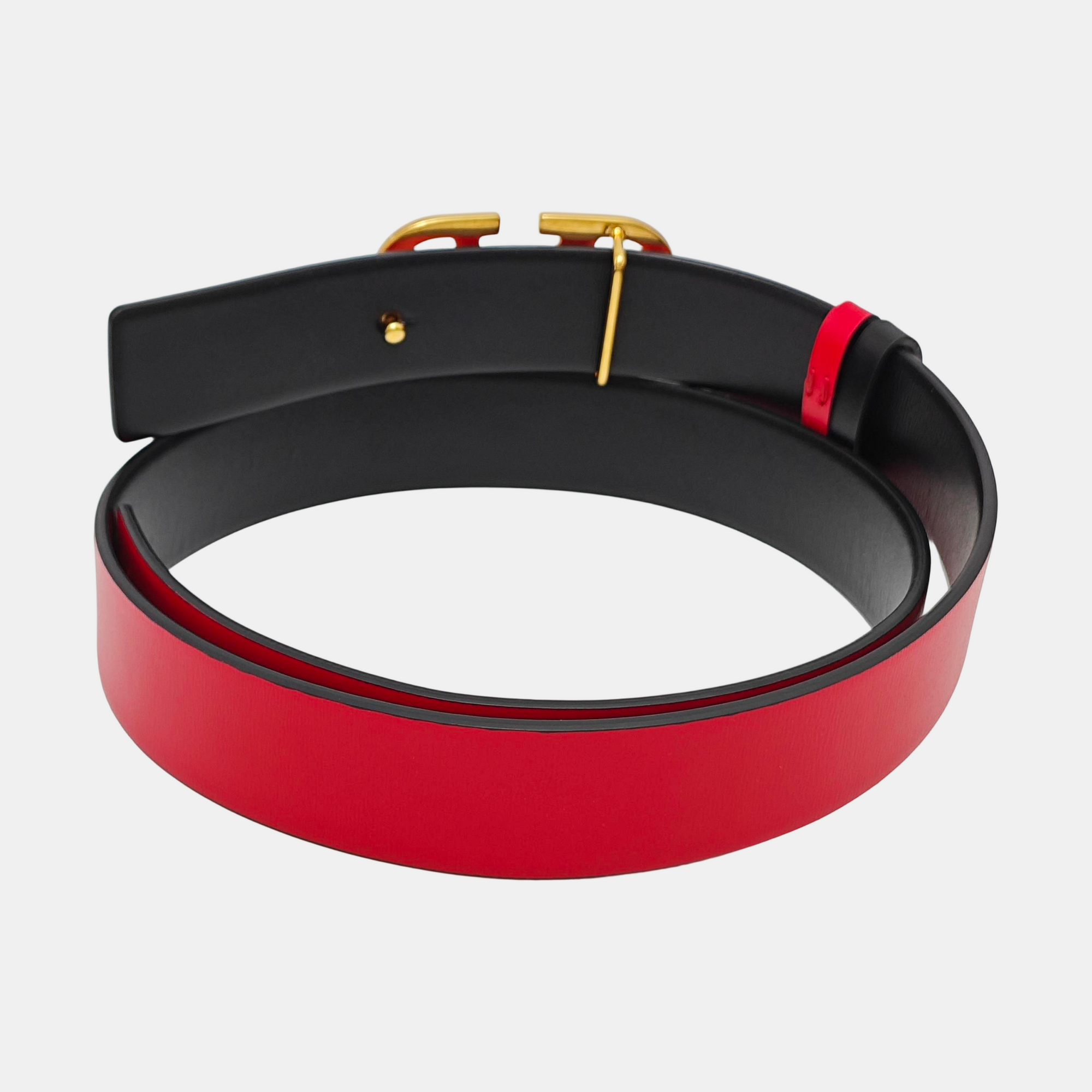 Leather Belt Red