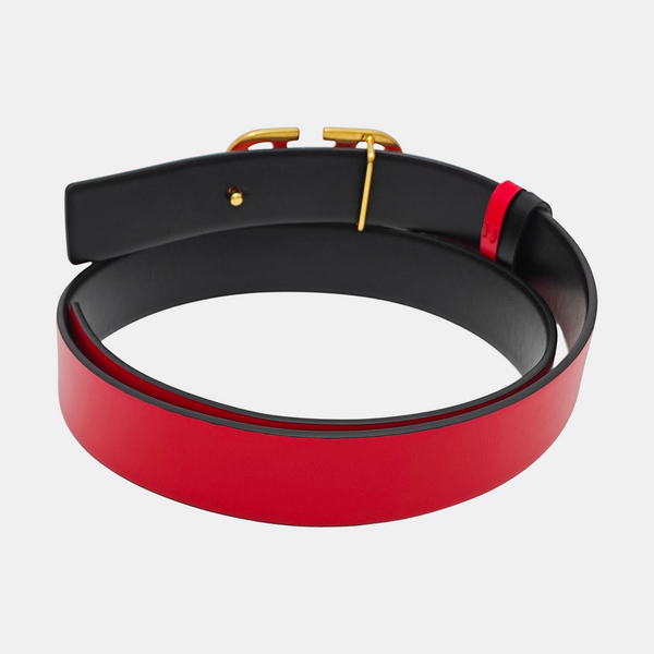 Leather Belt Red