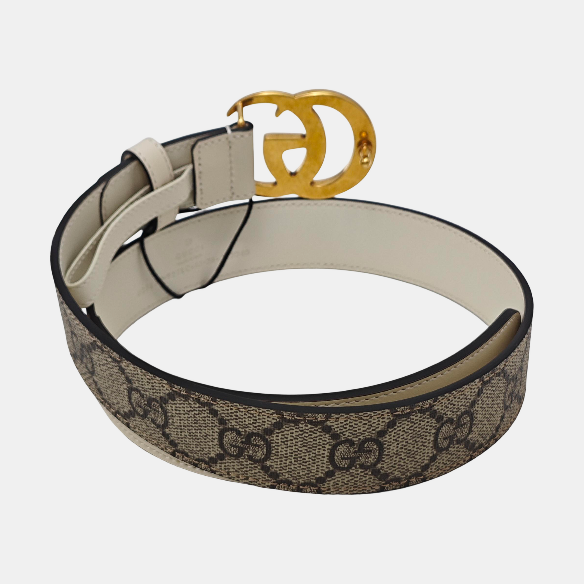 Leather Belt Beige