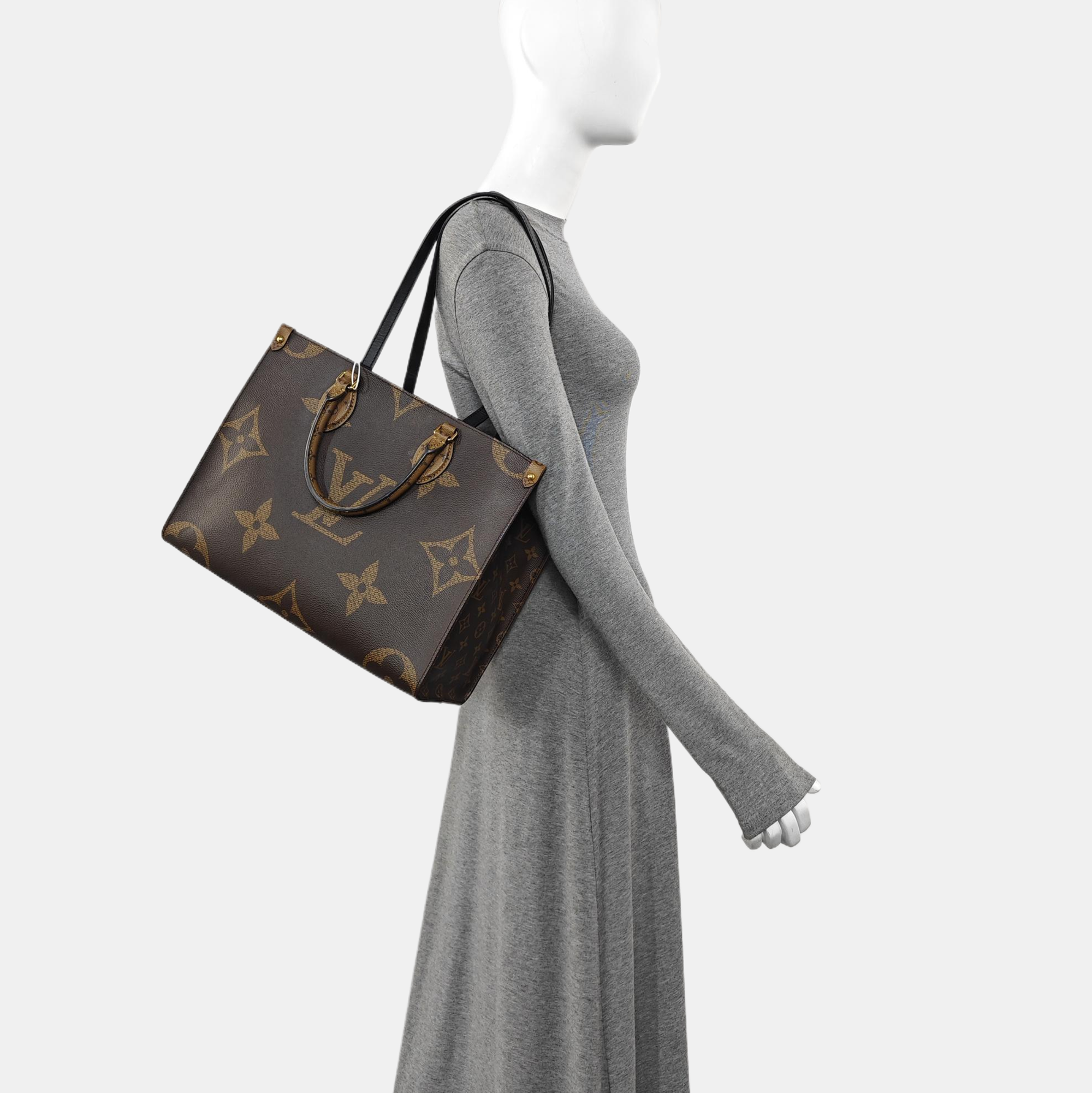 ONTHEGO MM Monogram Coated Canvas Brown