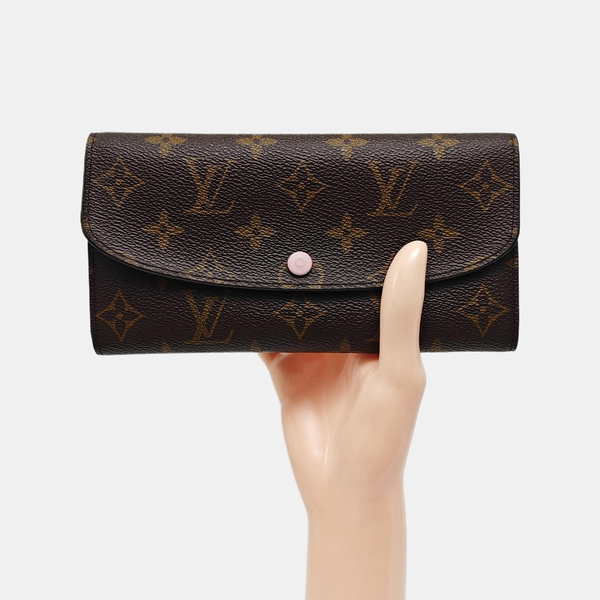 EMILIE Monogram Coated Canvas Brown Wallet
