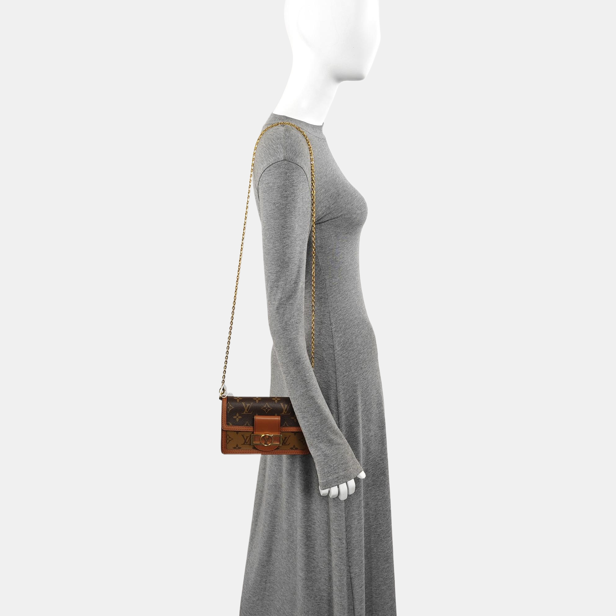 DAUPHINE WOC Monogram Coated Canvas Brown