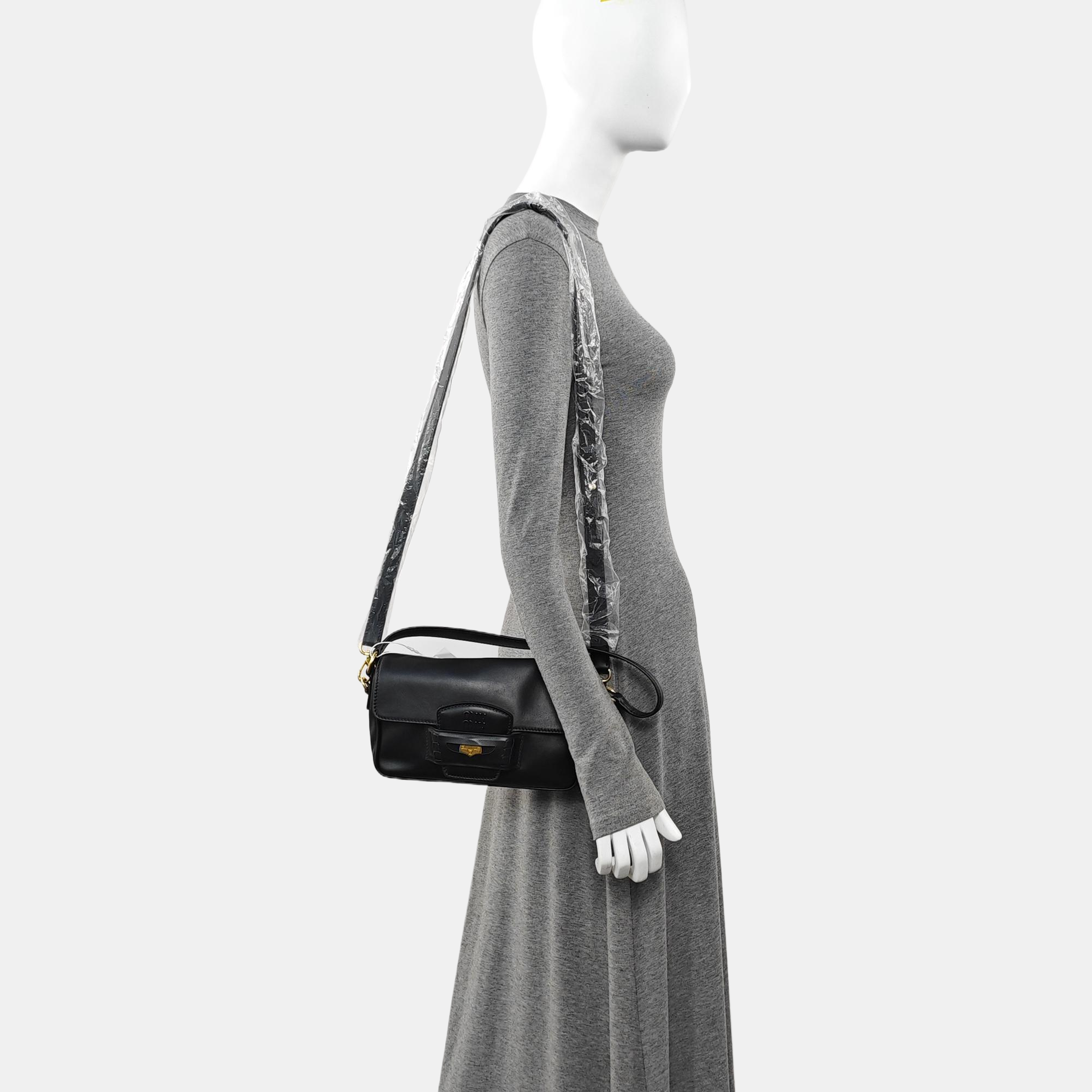 Calfskin Shoulder Bag Black