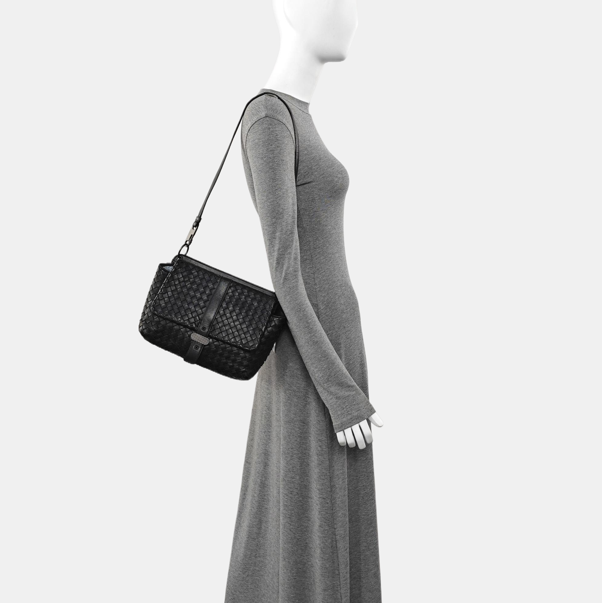 Calfskin Shoulder Bag Black