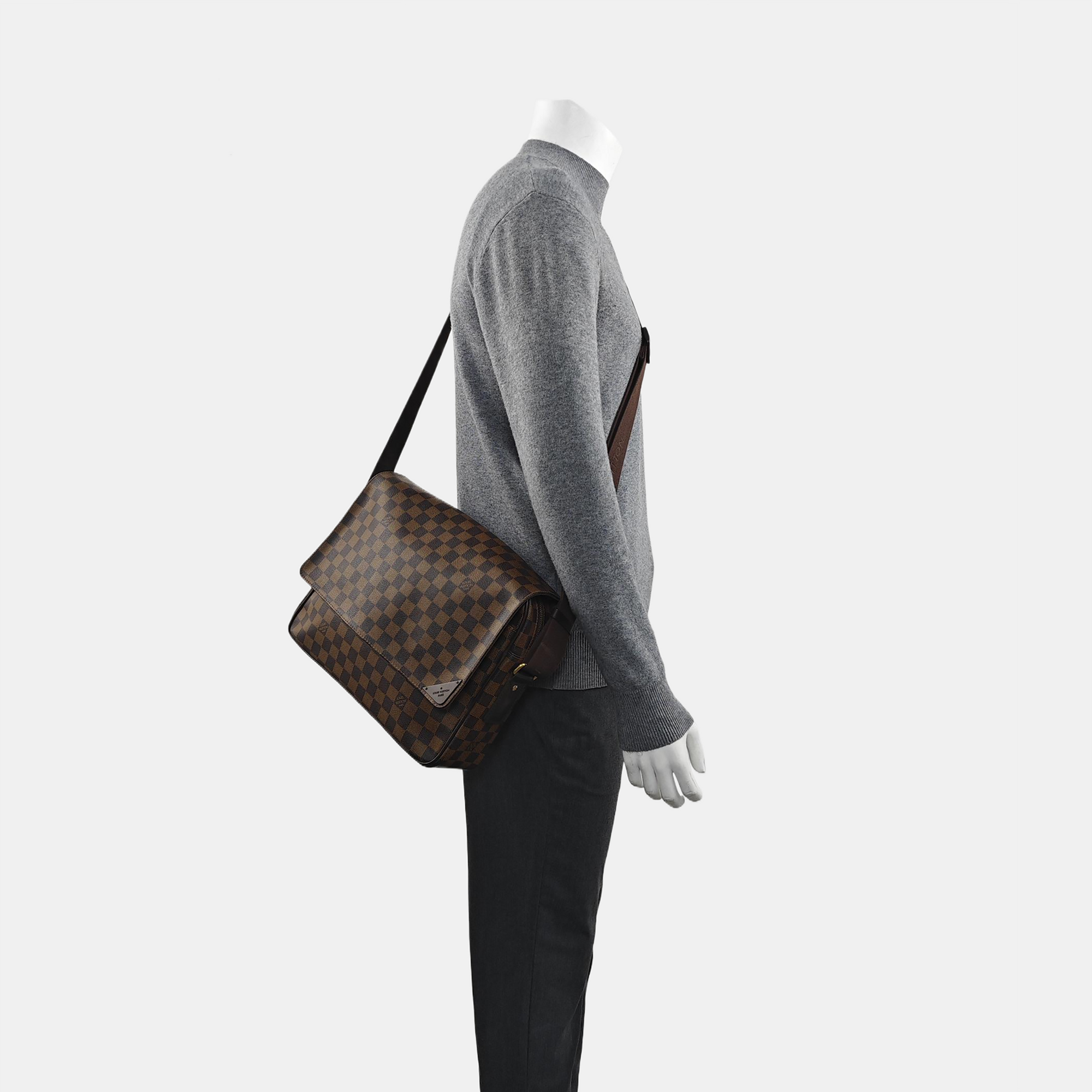 SHELTON MM Damier Ebene Coated Canvas Brown