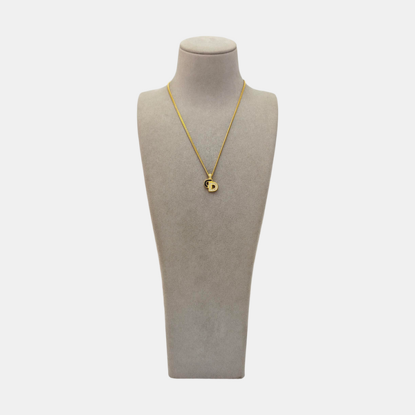 Petit CD Metal Gold Necklace
