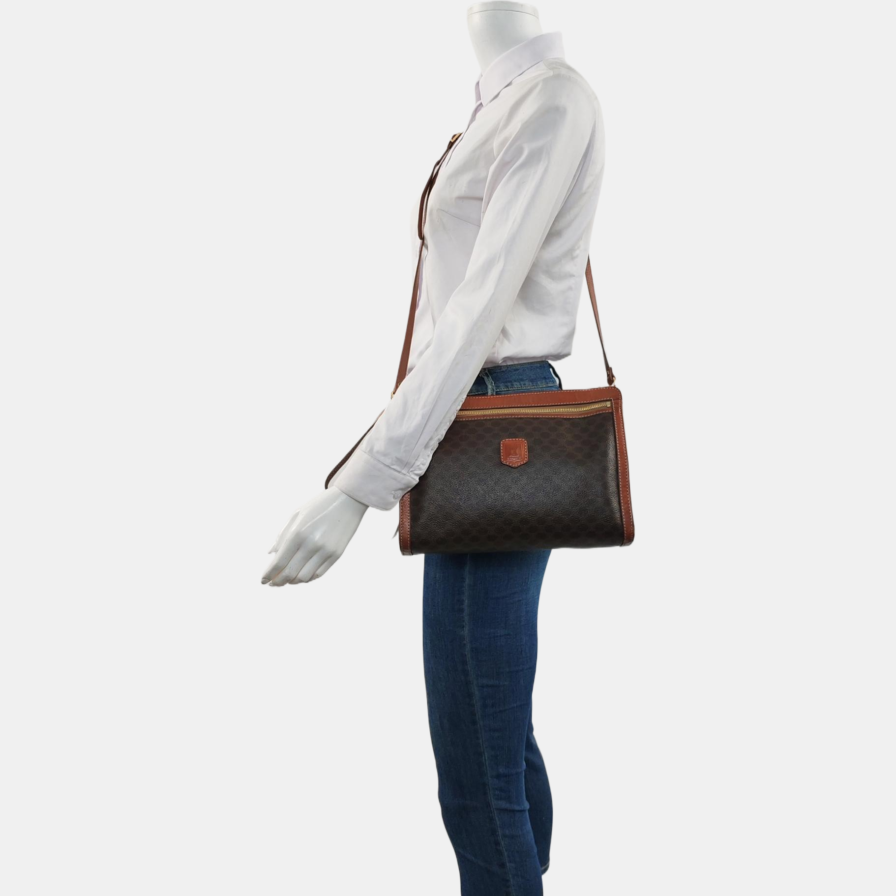 MACADAM CLUTCHES Coated Canvas Brown