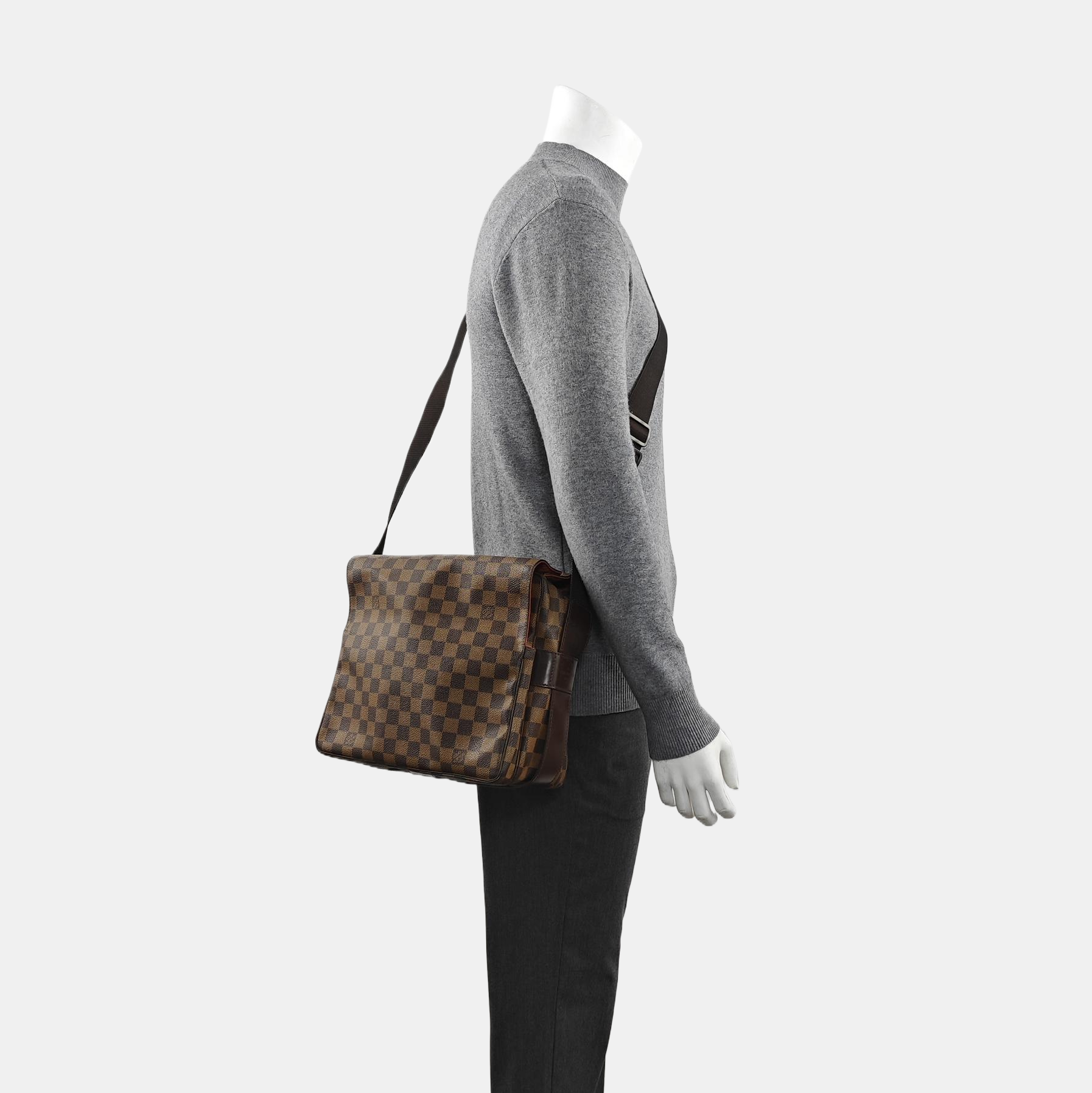 DISTRICT MM Damier Ebene Coated Canvas Brown