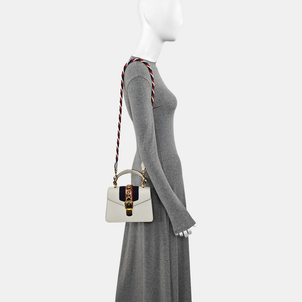 Sylvie Mini Calfskin White