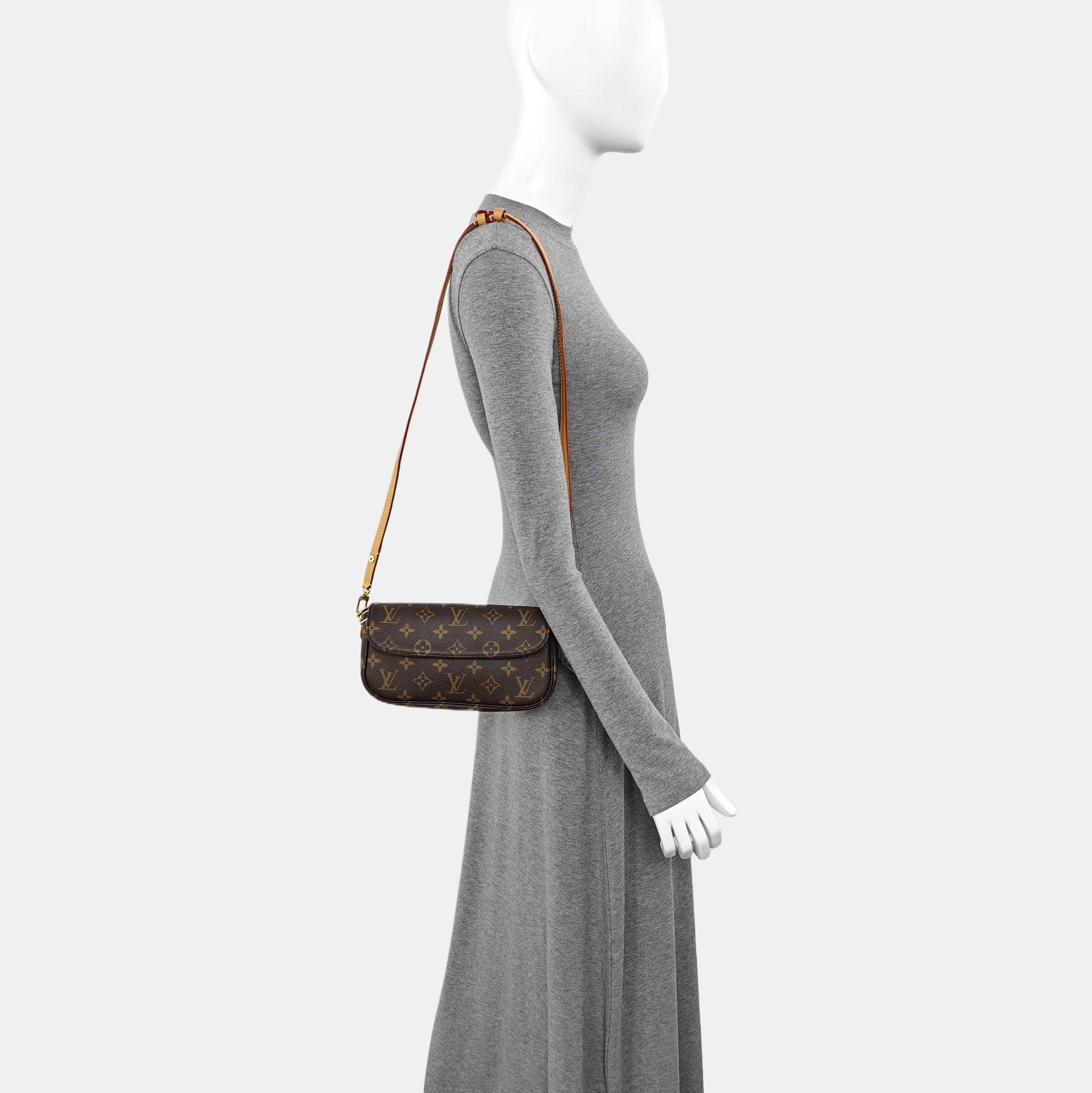 IVY Monogram Coated Canvas Brown