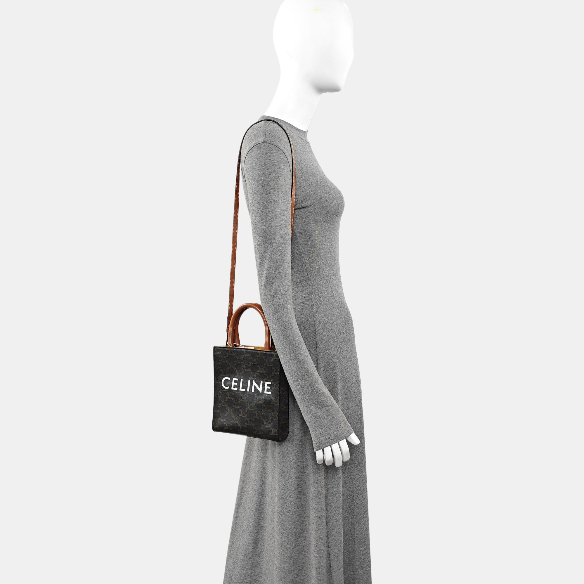 CABAS CELINE Mini Coated Canvas Brown