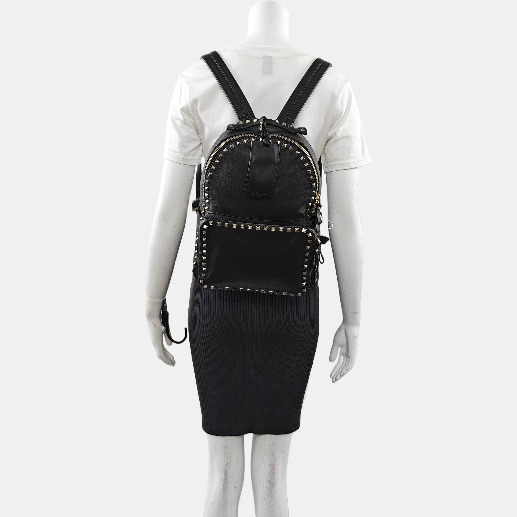 Rockstud Calfskin Black