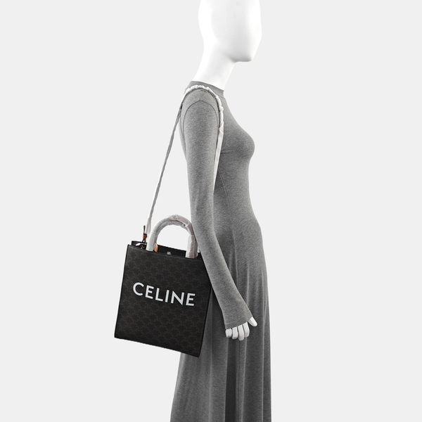 CABAS CELINE Small Coated Canvas Black