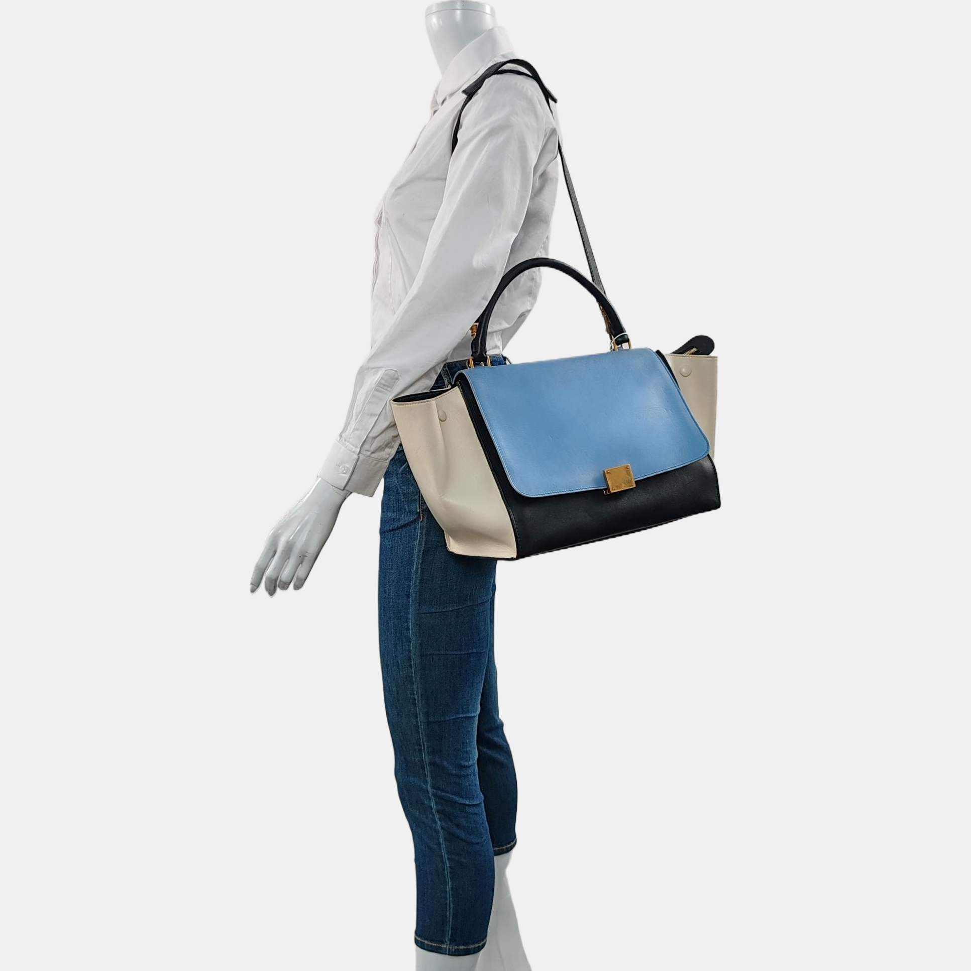 TRAPEZE Medium Calfskin Multicolor