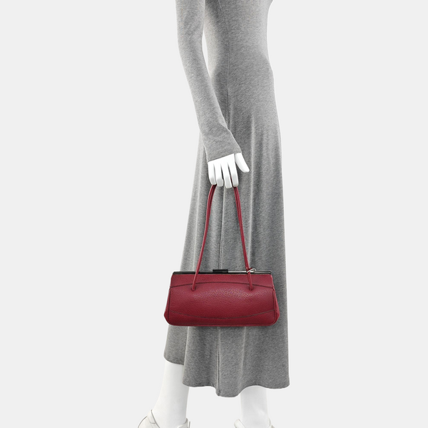 Calfskin Top Handle Bag Red