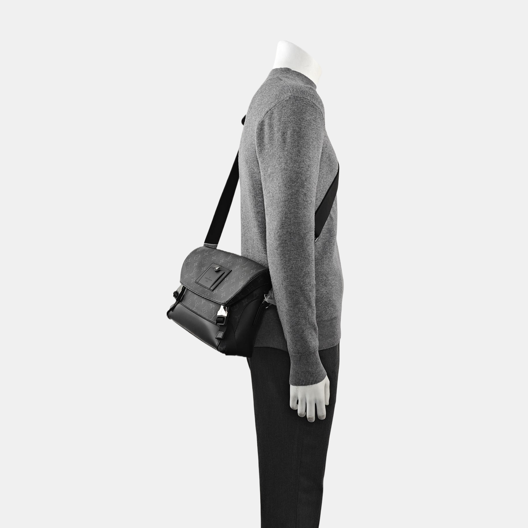 VOYAGER PM Monogram Coated Canvas Black