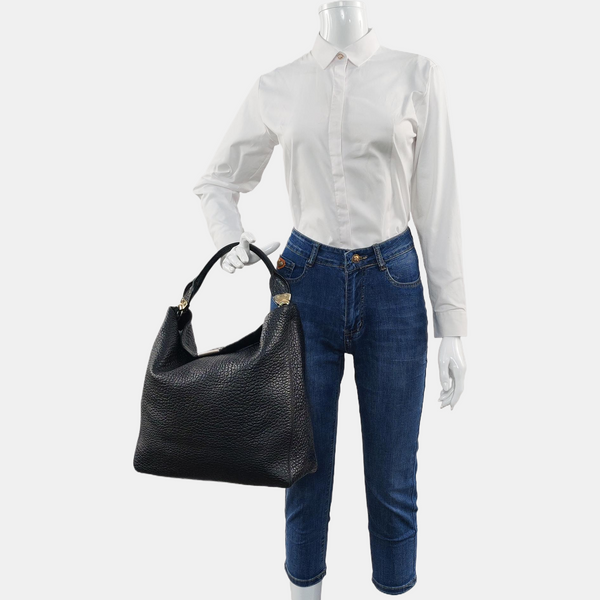 Calfskin Bucket Bag Black