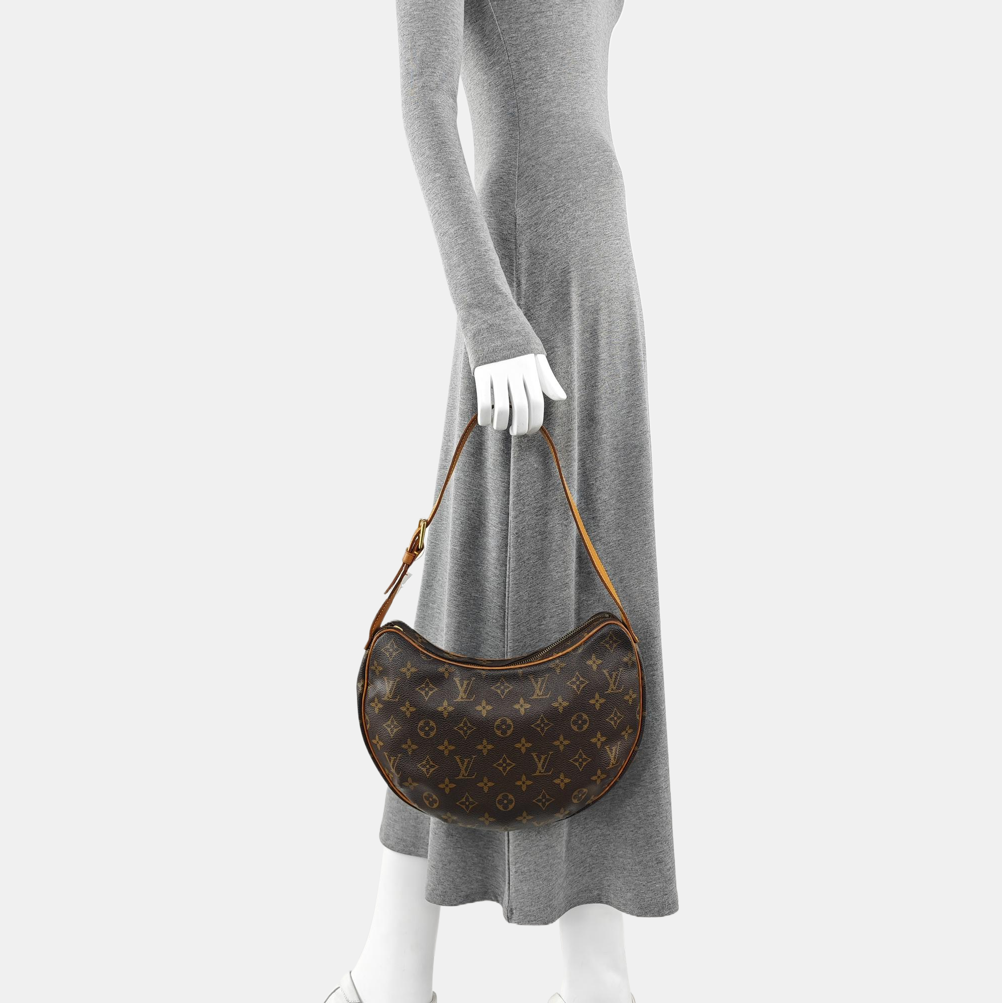 CROISSANT MM Monogram Coated Canvas Brown