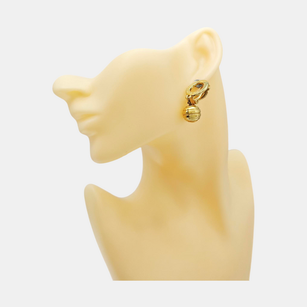 Metal Gold Clip On Earrings