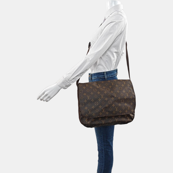 VINTAGE BEAUBOURG MM Monogram Coated Canvas Brown