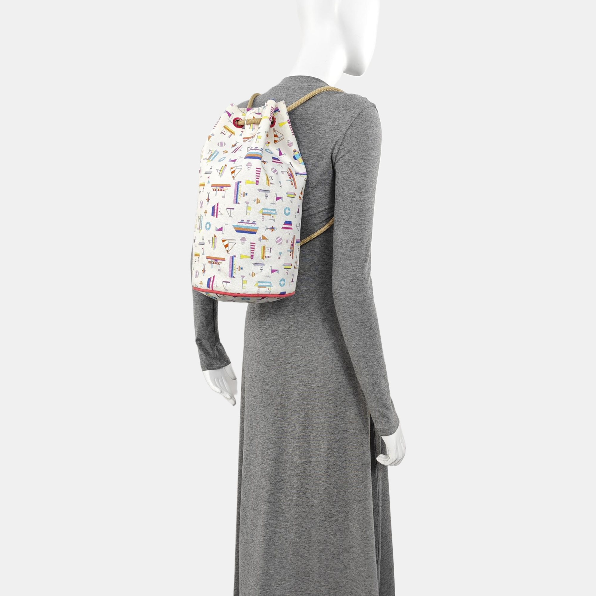 Canvas Bucket Bag White