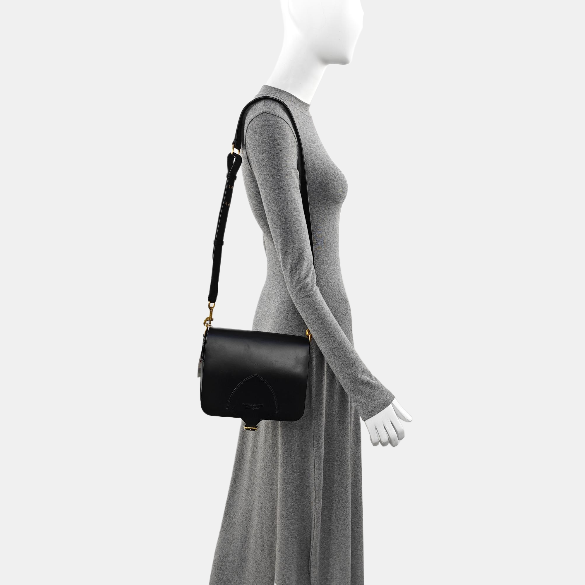 Square Stone Calfskin Black