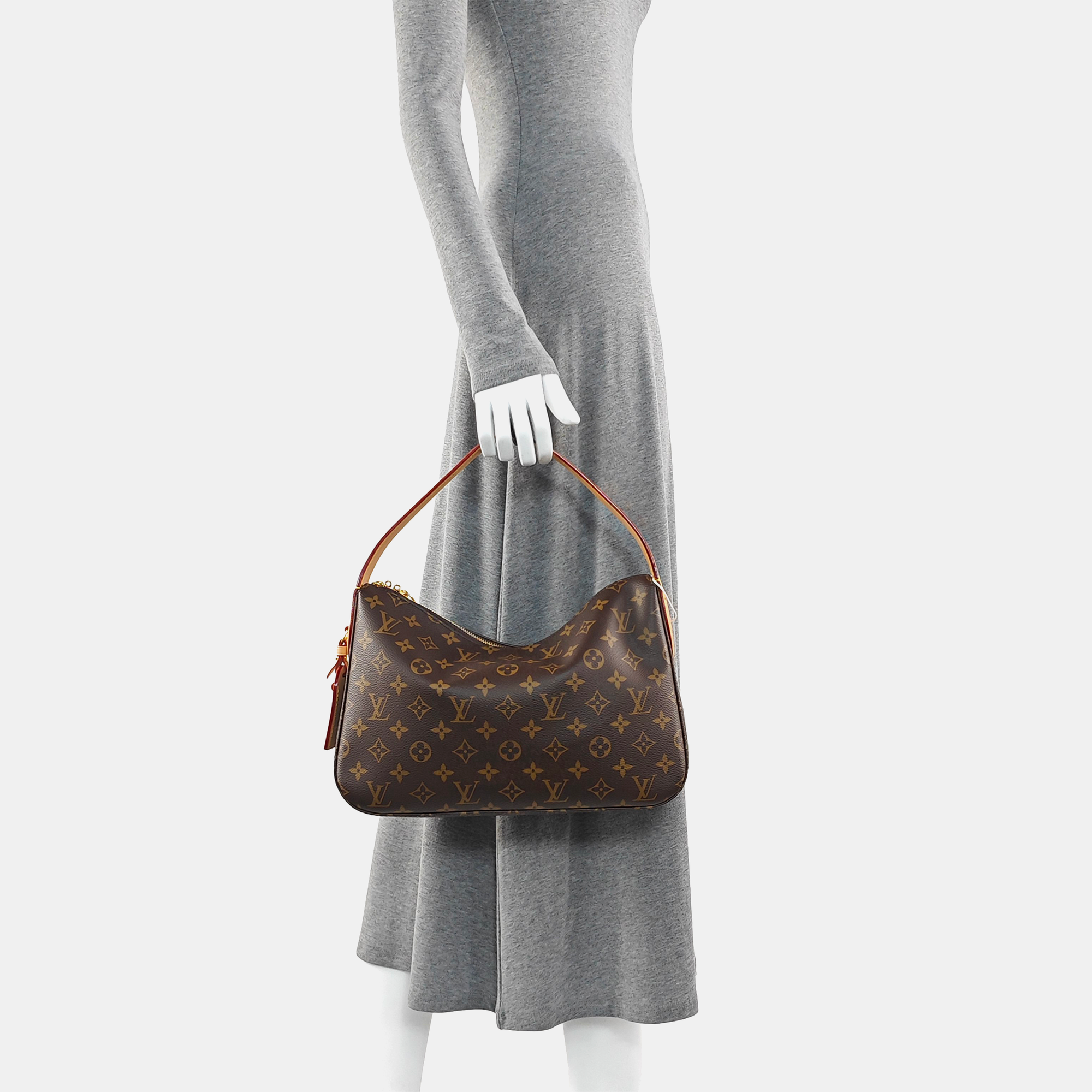 SLOUCHY PM Monogram Coated Canvas Brown
