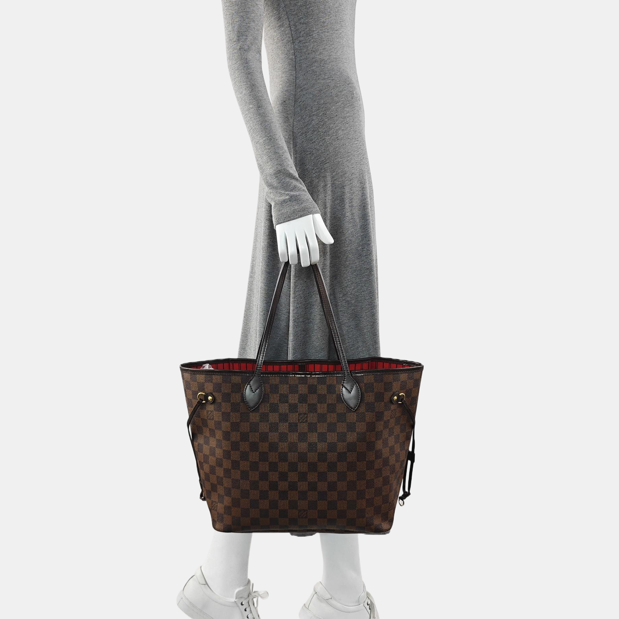 NEVERFULL MM Damier Ebene Coated Canvas Brown