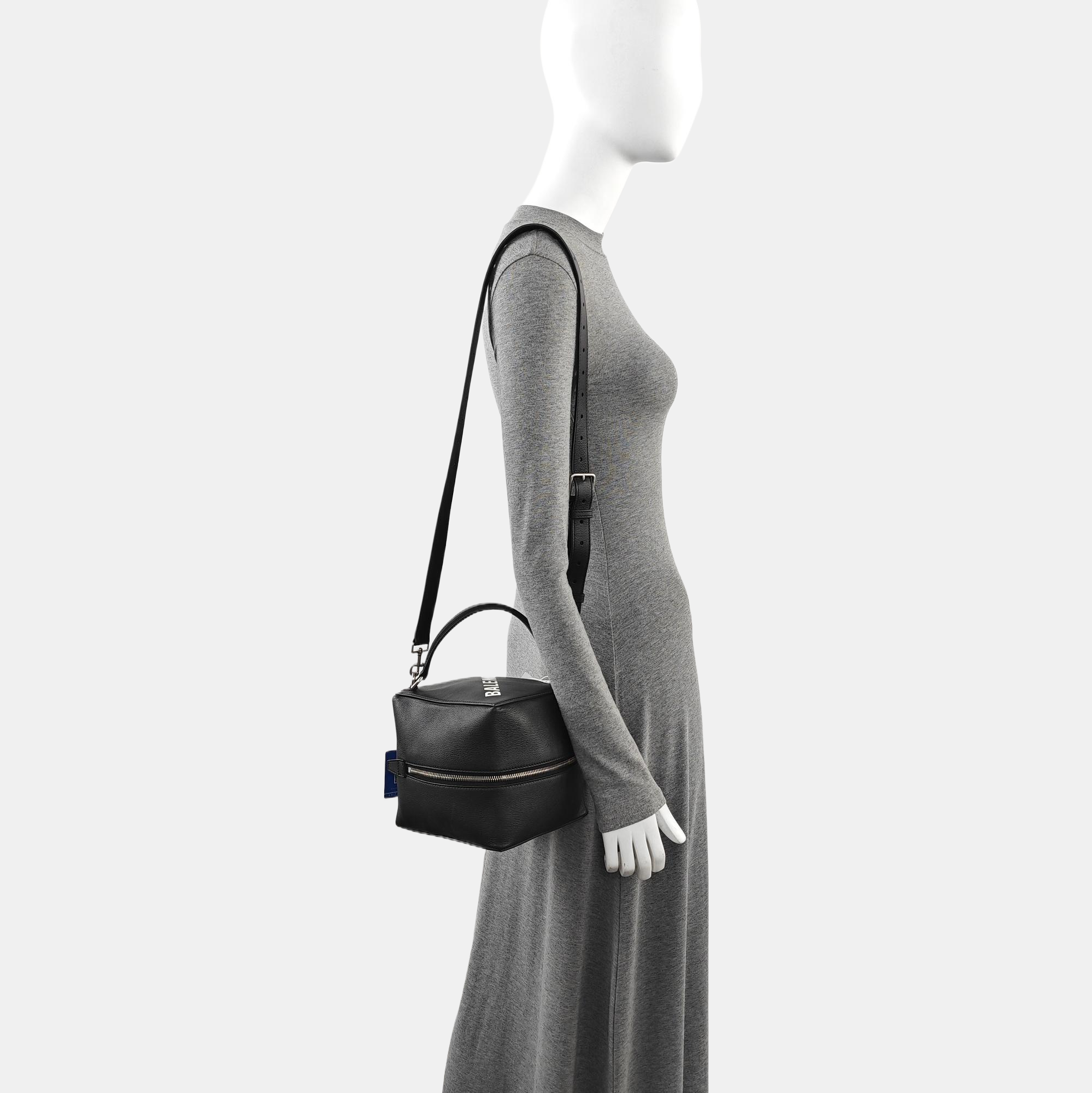 Calfskin Shoulder Bag Small Black
