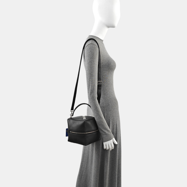 Calfskin Shoulder Bag Small Black